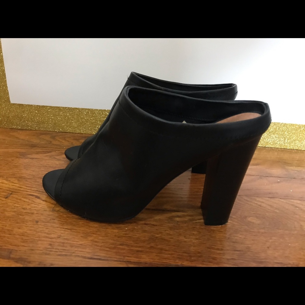 Black open toe booties